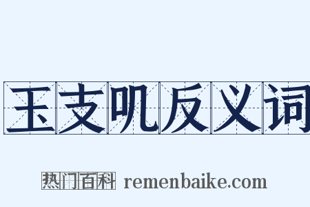 玉支叽反义词是什么意思的图片